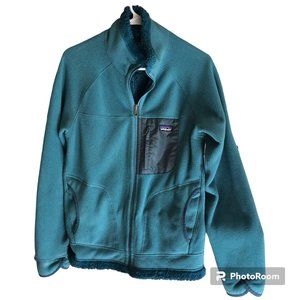 Womens Patagonia full zip fleece reversible